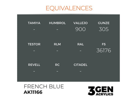 AK Interactive 3rd Gen akriliniai dažai French Blue 17 ml (AK11166)