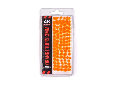 AK Interactive oranžiniai žolės kuokšteliai 2mm miniatiūroms AK8269