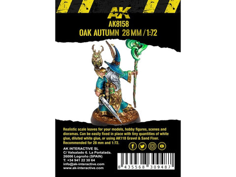 Ąžuolo rudens lapai dioramoms 28mm 1:72, 7 g AK Interactive