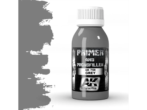 AK Interactive pilkas gruntas ir mikroužpildas aerografui 100 ml