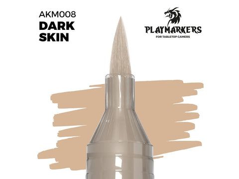 AK Interactive Playmarker akrilinis žymeklis DARK SKIN, teptuko galiukas