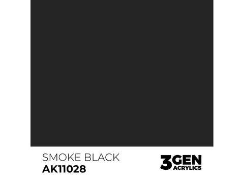 AK Interactive Smoke Black akriliniai dažai 17ml, 3-ios kartos