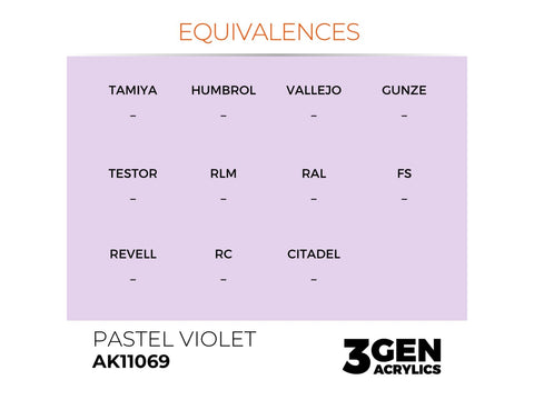 AK Interactive Pastel Violet 3 kartos akriliniai dažai, 17 ml
