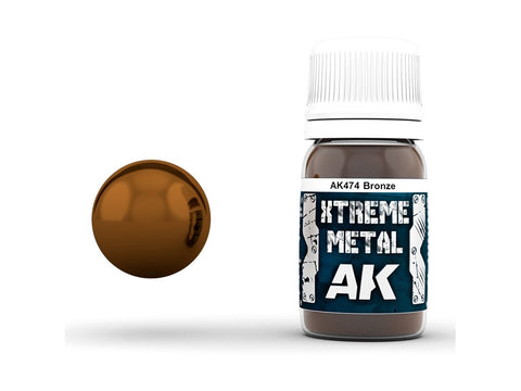 AK Interactive Bronze Xtreme Metal emaliniai dažai 30 ml