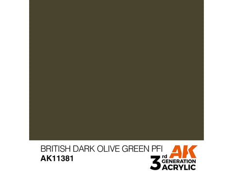 AK Interactive British Dark Olive Green PFI akriliniai dažai 17ml