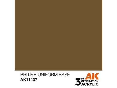 AK Interactive British Uniform Base akriliniai figūrėlių dažai 17 ml 3 kartos