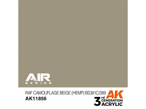 AK Interactive RAF Hemp smėlio akriliniai dažai AIR 3gen 17ml AK11856