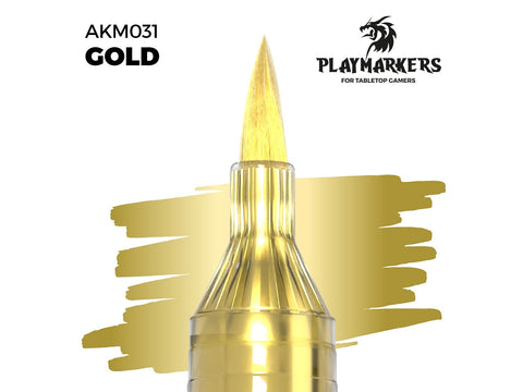 AK Interactive auksinis akrilinis dažų žymeklis PLAYMARKER, AKM031