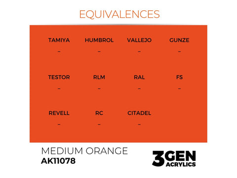 AK Interactive 3 gen. akriliniai dažai Medium Orange, 17 ml (AK11078)