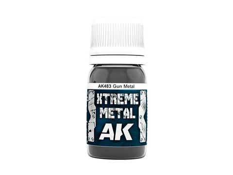 AK Interactive Gun Metal Xtreme Metal emaliniai metaliniai dažai 30ml