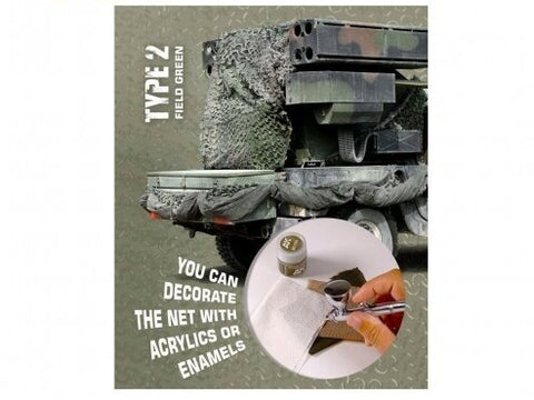 AK Interactive maskuojamasis tinklas lauko žalia, Tipas 2, 1/35 (AK8067)