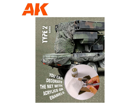 AK Interactive maskavimo tinklas, rudas, 1/35, 2 tipo, AK8062