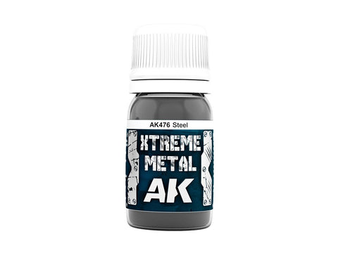 AK Interactive STEEL Xtreme Metal emaliniai dažai 30 ml AK476