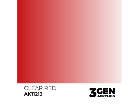AK Interactive Clear Red akriliniai dažai, 3 gen., 17 ml (AK11213)