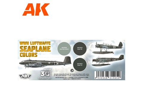 AK Interactive WWII Luftwaffe hidroplanų akrilinių dažų rinkinys