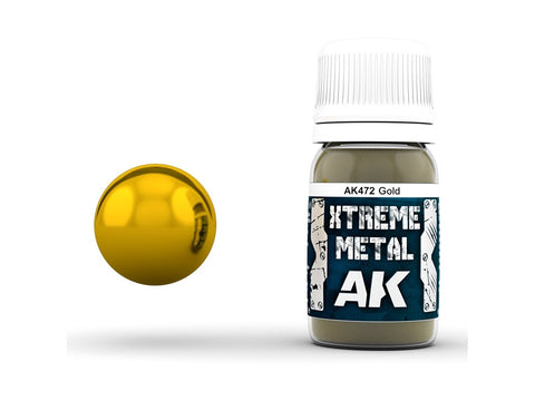 AK Interactive GOLD XTREME METAL emaliniai metaliniai dažai 30 ml