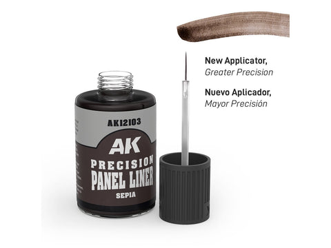 AK Interactive Sepia panelių linijų dažai, 30 ml AK12103