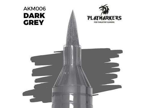 AK Interactive Dark Grey akrilinis dažų žymeklis su teptuku