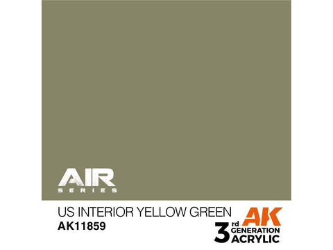 AK Interactive US Interior Yellow Green akriliniai dažai AIR 3G 17 ml