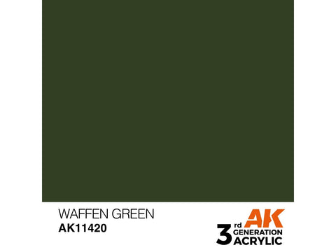 AK Interactive Waffen Green akriliniai dažai figūrėlėms 17 ml