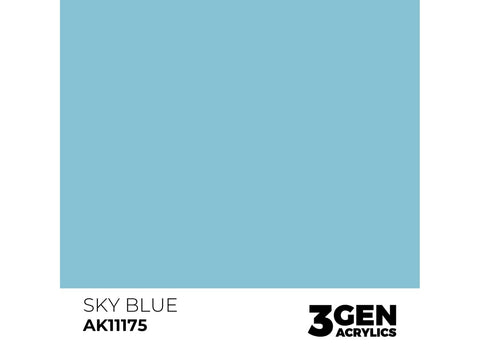 AK Interactive Sky Blue 3 kartos akriliniai dažai 17 ml