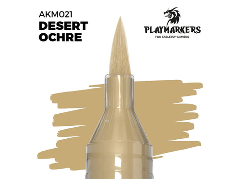 AK Interactive Desert Ochre akrilinis dažų žymeklis su šepetėliu