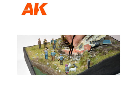 AK Interactive pilki akmenys dioramoms 1/35 masteliui AK8258