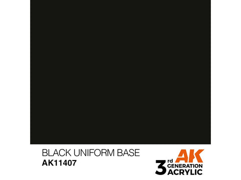 AK Interactive juodos uniformos akriliniai dažai figūrėlėms 17ml