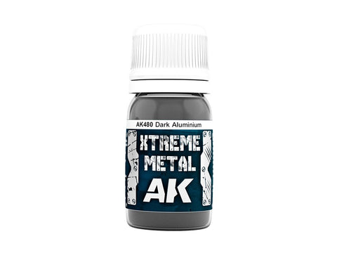 AK Interactive Dark Aluminium Xtreme Metal emaliniai metaliniai dažai 30ml