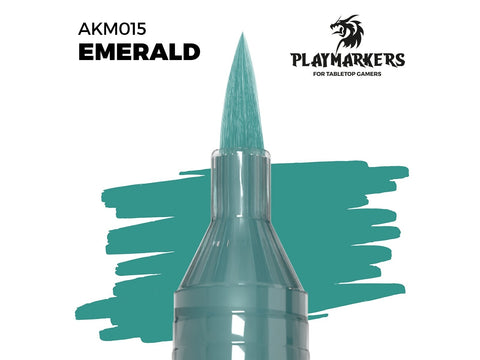 AK Interactive Emerald akrilinis dažų žymeklis su teptuko galiuku