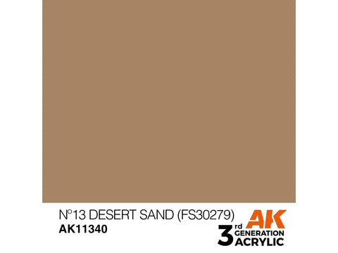 AK Interactive Desert Sand FS30279 AFV 3 kartos akriliniai dažai 17 ml