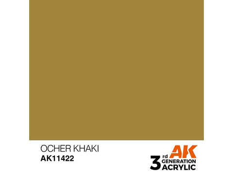 AK Interactive Ocher Khaki akriliniai dažai figūrėlėms 17 ml 3 kartos