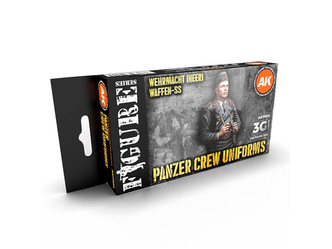 AK Interactive Panzer ekipažo juodos uniformos dažų rinkinys 3Gen