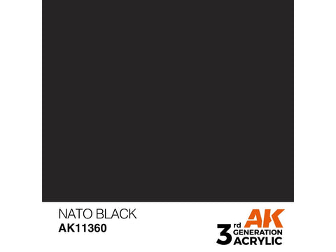 AK Interactive NATO juoda AFV 3rd gen akriliniai dažai 17 ml