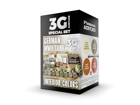 AK Interactive vokiečių WW2 tankų vidaus dažai 3Gen, rinkinys AK11688