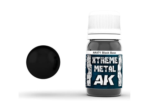 AK Interactive Xtreme Metal juodi emaliniai metaliniai dažai 30ml