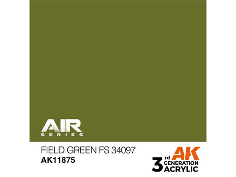 AK Interactive Field Green FS34097 akriliniai dažai lėktuvams 17 ml