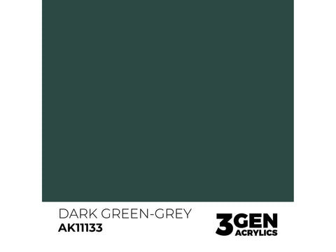 AK Interactive Dark Green-Grey 3 kartos akriliniai dažai 17 ml
