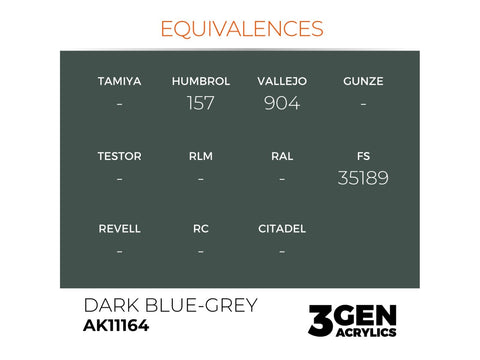 AK Interactive 3rd Gen akriliniai dažai Dark Blue Grey 17ml AK11164