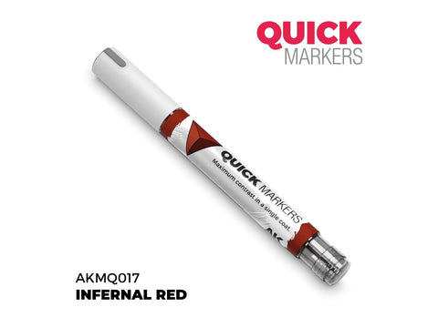 AK Interactive QUICK MARKER Infernal Red žymeklis miniatiūrų dažymui