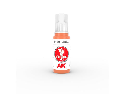 AK Interactive LIGHT FLESH 3 kartos figūrėlių akriliniai dažai 17 ml