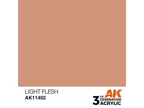 AK Interactive LIGHT FLESH 3 kartos figūrėlių akriliniai dažai 17 ml
