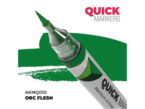 AK Interactive QUICK Marker „Orc Flesh“ – žymeklis miniatiūrų dažymui