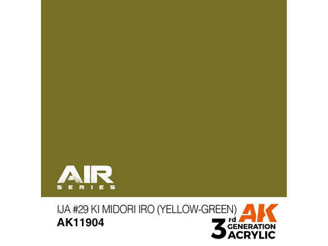 AK Interactive IJA #29 Ki Midori iro geltonai žali akriliniai dažai 17ml