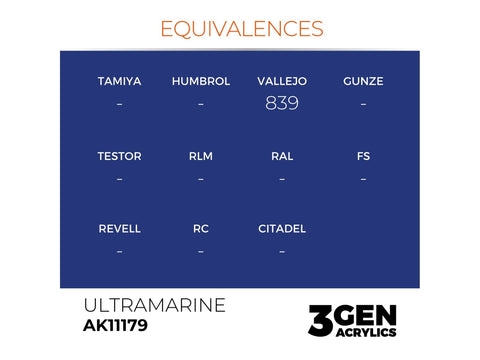 AK Interactive Ultramarine 3rd Gen akriliniai dažai 17 ml AK11179