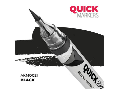 AK Interactive QUICK MARKER juodas žymeklis miniatiūroms, AKMQ021