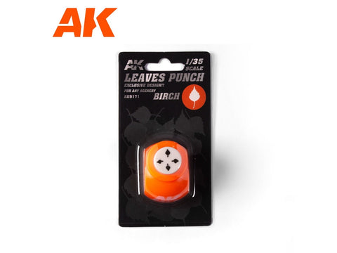 AK Interactive beržo lapų skylamušis dioramoms 1:35/1:32/54 mm