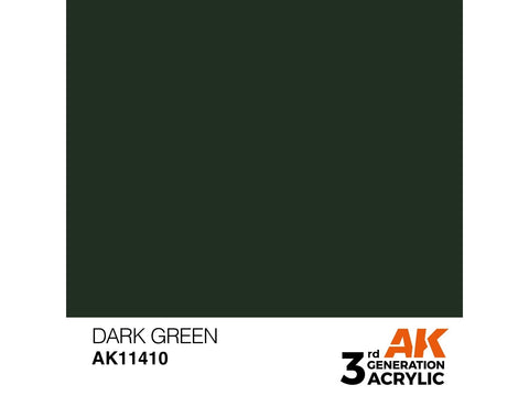 AK Interactive DARK GREEN figūrėlių akriliniai dažai 3rd Gen 17ml