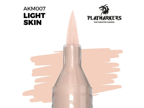 AK Interactive LIGHT SKIN akrilinis dažų žymeklis su šepetėliu