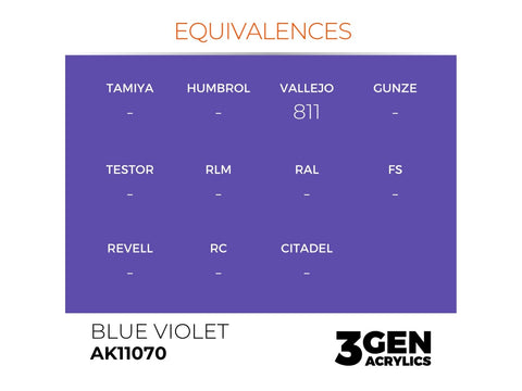 AK Interactive Blue Violet 3 kartos akriliniai dažai 17 ml (AK11070)